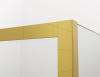 Ronal Sanswiss drzwi wahadłowe jednoczęściowe lewe ze ścianką stałą w linii 140x200 cm, szkło przezroczyste, profile GOLD LINE złoty CA31CG1401207
